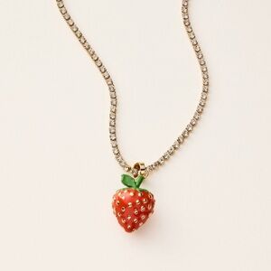 Strawberry charm tennis necklace. Kate Spade x Target.
